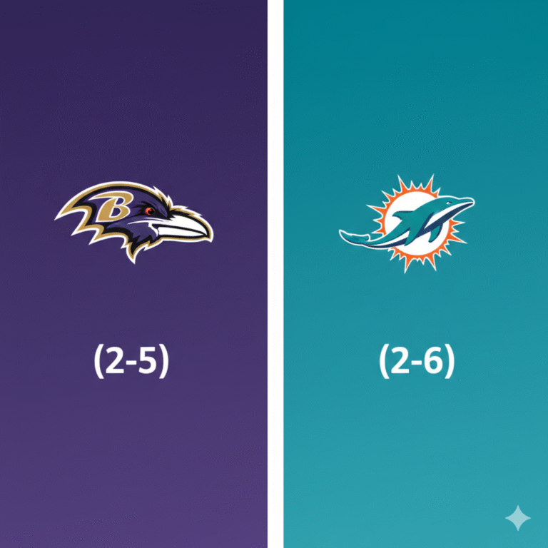 Match du jeudi soir entre les Ravens et les Dolphins