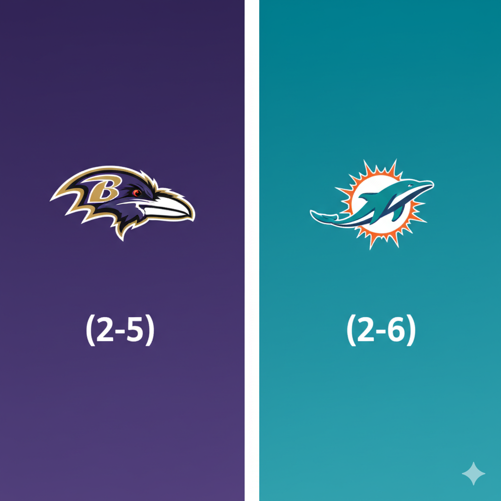 Match du jeudi soir entre les Ravens et les Dolphins